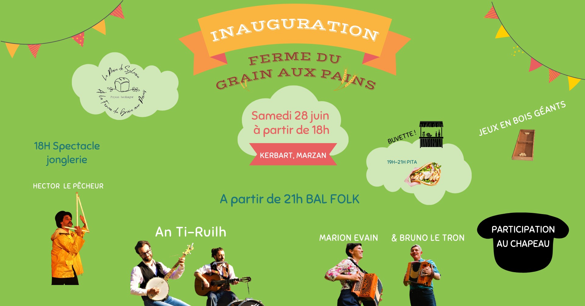 28 juin : Inauguration festive de la Ferme du Grain aux Pains