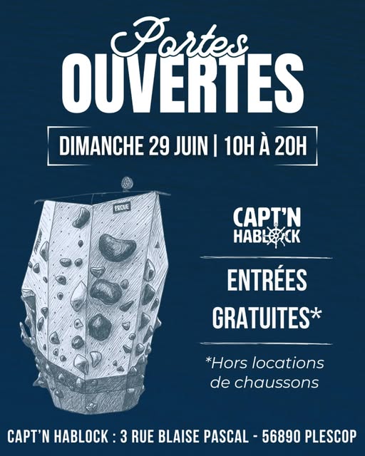 Grimper à Capt’N Hablock gratuitement le 29 juin !